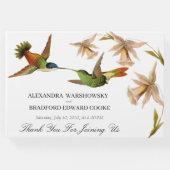 ヴィンテージエレガントハミングバードウォーター結婚カラー ゲストブック (正面)