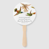 ヴィンテージエレガントハミングバードウォーター結婚カラー ハンドファン (裏面)