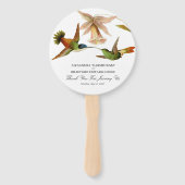 ヴィンテージエレガントハミングバードウォーター結婚カラー ハンドファン (正面)