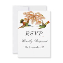 ヴィンテージエレガントハミングバードウォーター結婚カラー