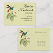 ヴィンテージエレガントハミングバードサロンアポイントメント 予約カード (正面/裏面)