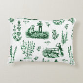 ヴィンテージエレガントハーバルガーデンセージ緑トワール アクセントクッション (裏面)