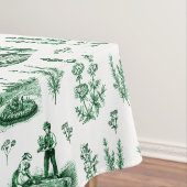 ヴィンテージエレガントハーバルガーデンセージ緑トワール テーブルクロス (インサイチュ)