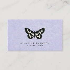 ヴィンテージエレガントバタフライラベンダーパープル 名刺