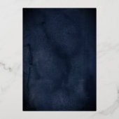 ヴィンテージエレガントバタフライ海軍金ゴールドキンセアニェラ 箔招待状 (裏面)