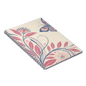 ヴィンテージエレガントバタフライ&フローラノート ノートブック (右側)