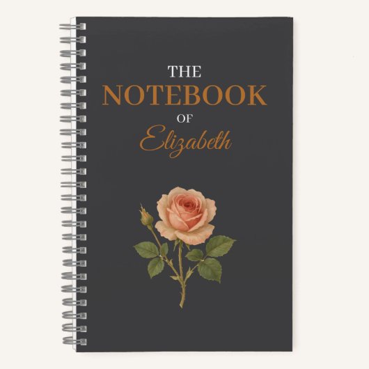 ヴィンテージエレガントバラカスタムジャーナル ノートブック (正面)