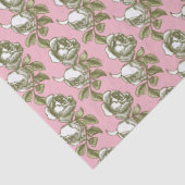 ヴィンテージエレガントバラパターンonピンクティッシュペーパー 薄葉紙 (詳細)
