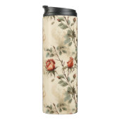 ヴィンテージエレガントバラフラワーベージュフローラ タンブラー (回転右)