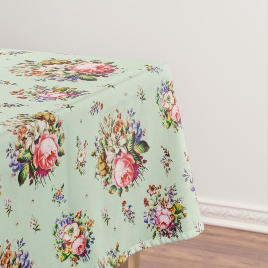 ヴィンテージエレガントバラフローラルパターン テーブルクロス (インサイチュ)