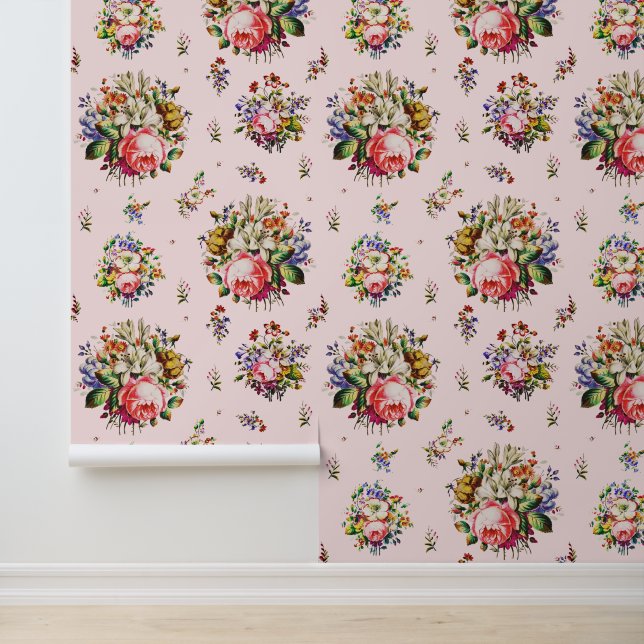 ヴィンテージエレガントバラフローラルパターン 壁紙 (アプリケーション)