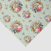 ヴィンテージエレガントバラフローラルパターン 薄葉紙 (詳細)