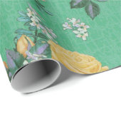 ヴィンテージエレガントバラフローラ花束植物学 ラッピングペーパー (ロールコーナー)