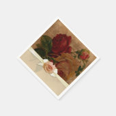ヴィンテージエレガントバラ スタンダードカクテルナプキン (角)