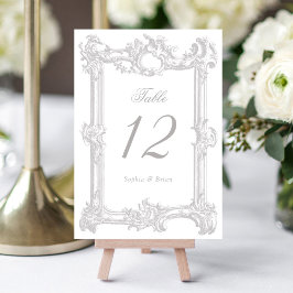 ヴィンテージエレガントバロックのフレ結婚ーム テーブルナンバー