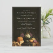 ヴィンテージエレガントバロックパンプキン秋ブライダルシャワー 招待状 (スタンド正面)