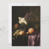 ヴィンテージエレガントバロックパンプキン秋ブライダルシャワー 招待状 (裏面)