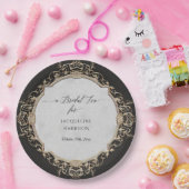 ヴィンテージエレガントバロックブラック&金ゴールドブライダル茶 ペーパープレート (パーティー)