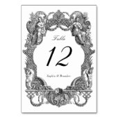 ヴィンテージエレガントバロック語トイルフレ結婚ーム テーブルナンバー (正面)