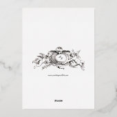 ヴィンテージエレガントバロックRococoフレーム結婚ズ 箔招待状 (裏面)