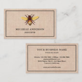 ヴィンテージエレガントバーラップハニービーキーパー 名刺 (正面/裏面)
