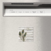 ヴィンテージエレガントバーンウッドピーコックは日付を保存する マグネット (インサイチュ (食洗機))