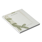 ヴィンテージエレガントパイングリーンデコクリスマス ノートパッド (アングル)