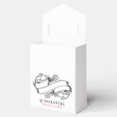 ヴィンテージエレガントパステルピーチピンクカインスアニョス フェイバーボックス (オープン)