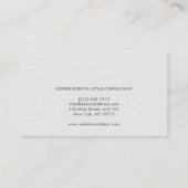 ヴィンテージエレガントパターン名刺の名前 名刺 (裏面)