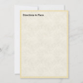 ヴィンテージエレガントパピルス縁どタンブライダルシャワー 招待状 (裏面)