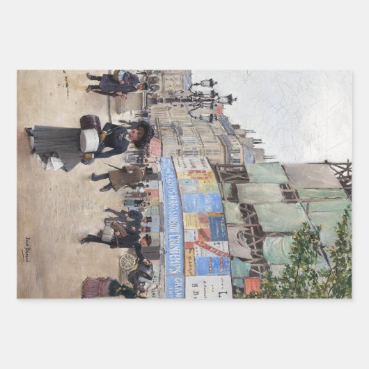 ヴィンテージエレガントパフランスのリ女性デクページ ラッピングペーパーシート (正面3)