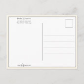 ヴィンテージエレガントパンジーとイースターの挨拶 ポストカード (裏面)