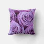 ヴィンテージエレガントパープルローズブーケ装飾用クッション クッション (裏面)