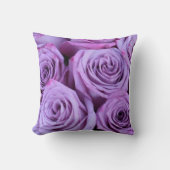 ヴィンテージエレガントパープルローズブーケ装飾用クッション クッション (正面)