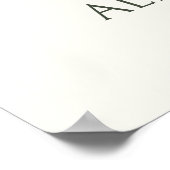 ヴィンテージエレガントパームツリートロピカル結婚的ウェルカム ポスター (角)