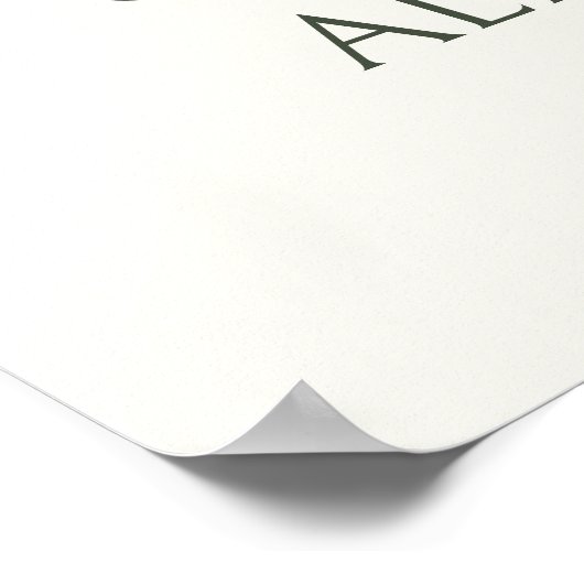 ヴィンテージエレガントパームツリートロピカル結婚的ウェルカム ポスター (角)