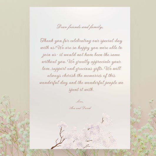 ヴィンテージエレガントパールロマンスサンキューカード サンキューカード