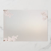 ヴィンテージエレガントパールロマンス日付カードを保存 箔招待状 (裏面)