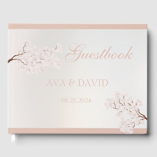 ヴィンテージエレガントパールロマ結婚ンス ゲストブック (正面)