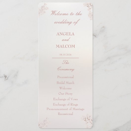 ヴィンテージエレガントパールロマ結婚ンス プログラム (正面)