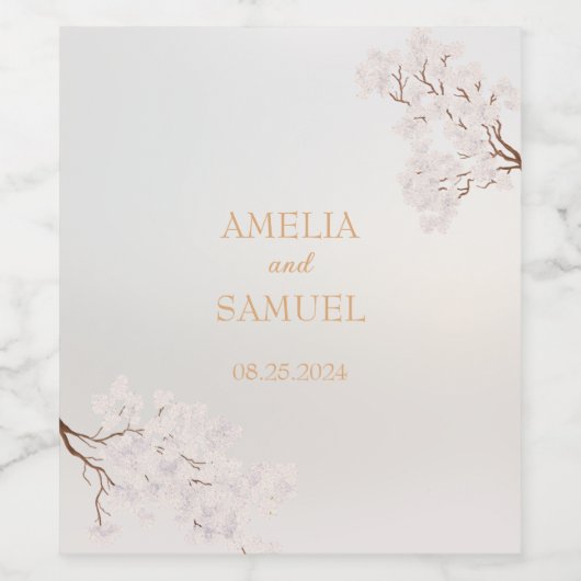 ヴィンテージエレガントパールロマ結婚ンス ワインラベル (シングルラベル)