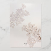 ヴィンテージエレガントパールロマ結婚ンス 箔招待状 (裏面)