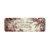 ヴィンテージエレガントビクトリアンピンクローズ ラベル (正面)