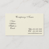 ヴィンテージエレガントビクトリアンピンクローズ 名刺 (裏面)