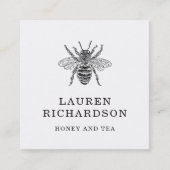 ヴィンテージエレガントビー |ソーシャルメディアのアイコン スクエア名刺 (正面)