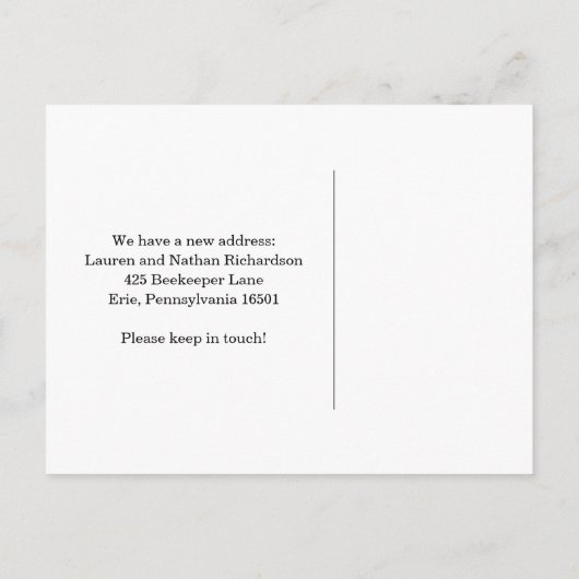 ヴィンテージエレガントビー |住所の変更 案内ポストカード (裏面)