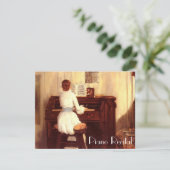 ヴィンテージエレガントピアノのリサイタル招待状 招待状 (スタンド正面)