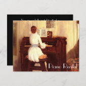 ヴィンテージエレガントピアノのリサイタル招待状 招待状 (正面/裏面)