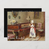 ヴィンテージエレガントピアノのリサイタル招待状 招待状 (正面/裏面)