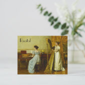 ヴィンテージエレガントピアノハープリサイタル招待状 招待状 (スタンド正面)